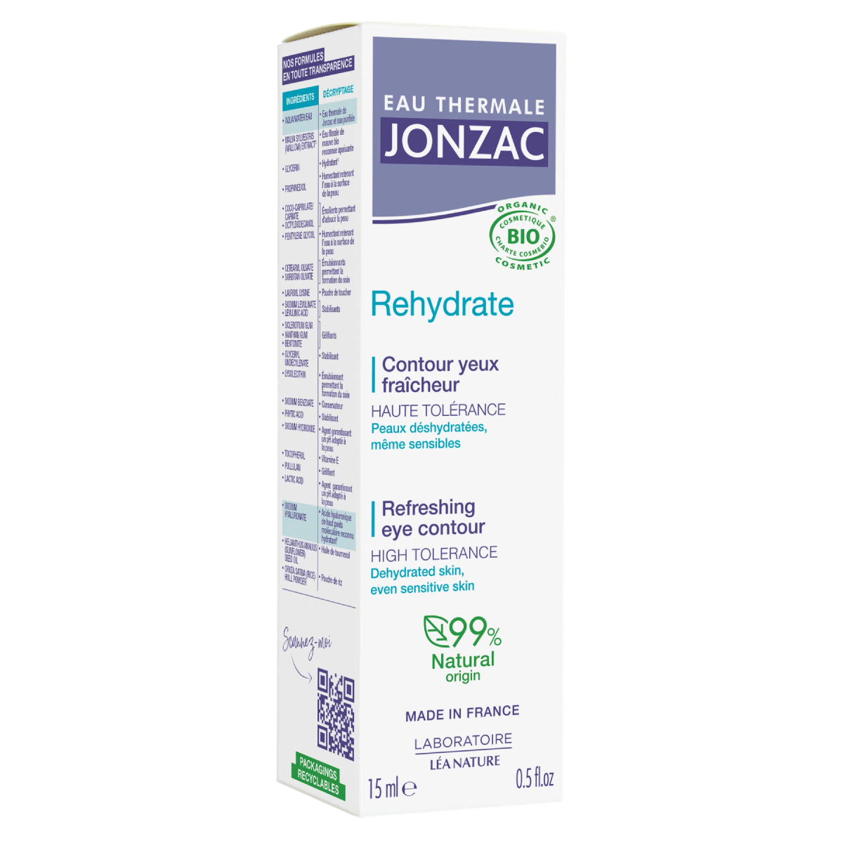 Contour des yeux hydratant Rehydrate Eau Thermale Jonzac 15 ml