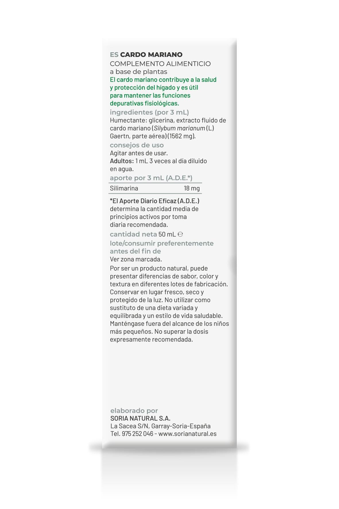 Zestaw 2X Wyciąg z ostropestu plamistego Soria Natural, 50 ml