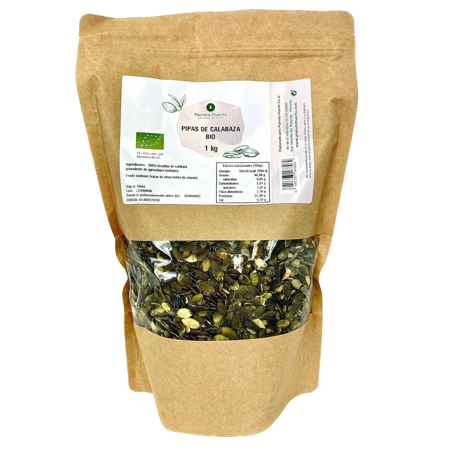 Graines de citrouille ECO Planeta Huerto 1 kg