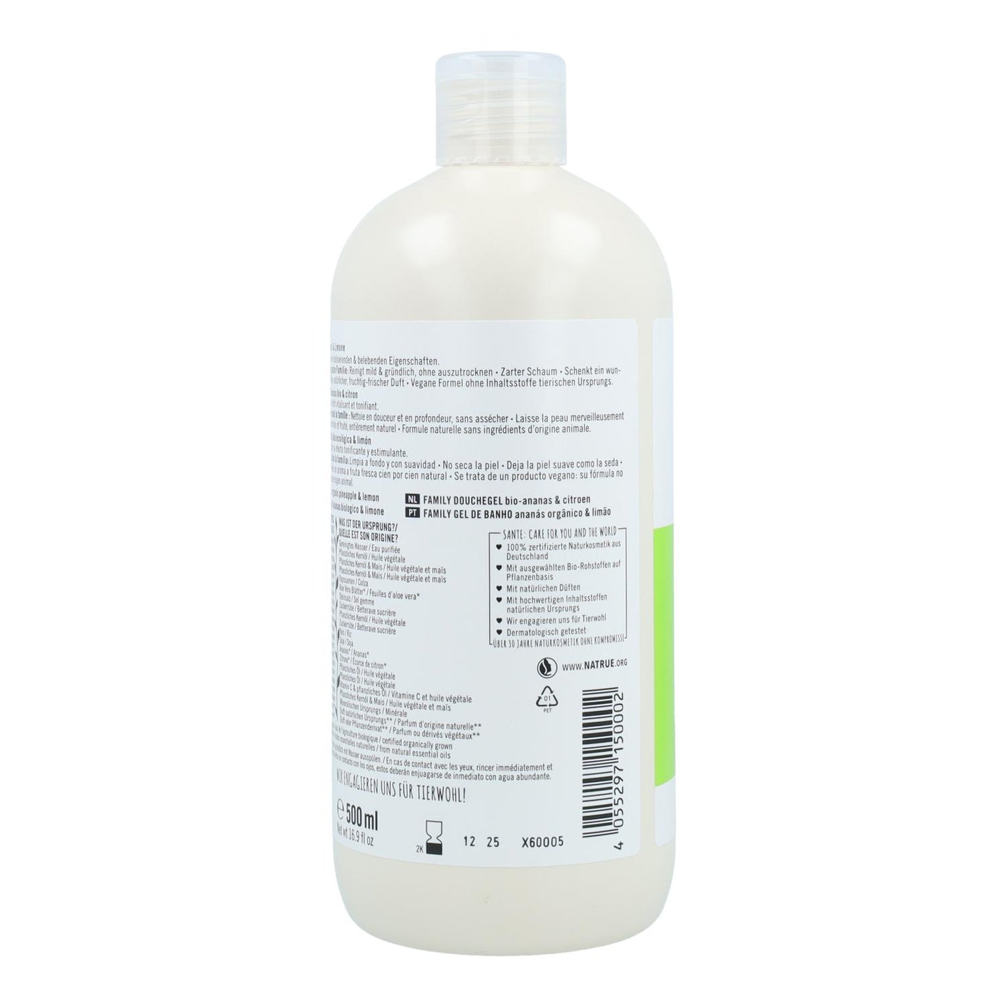 Bio-Duschgel Zitrone und Ananas Sante 500 ml