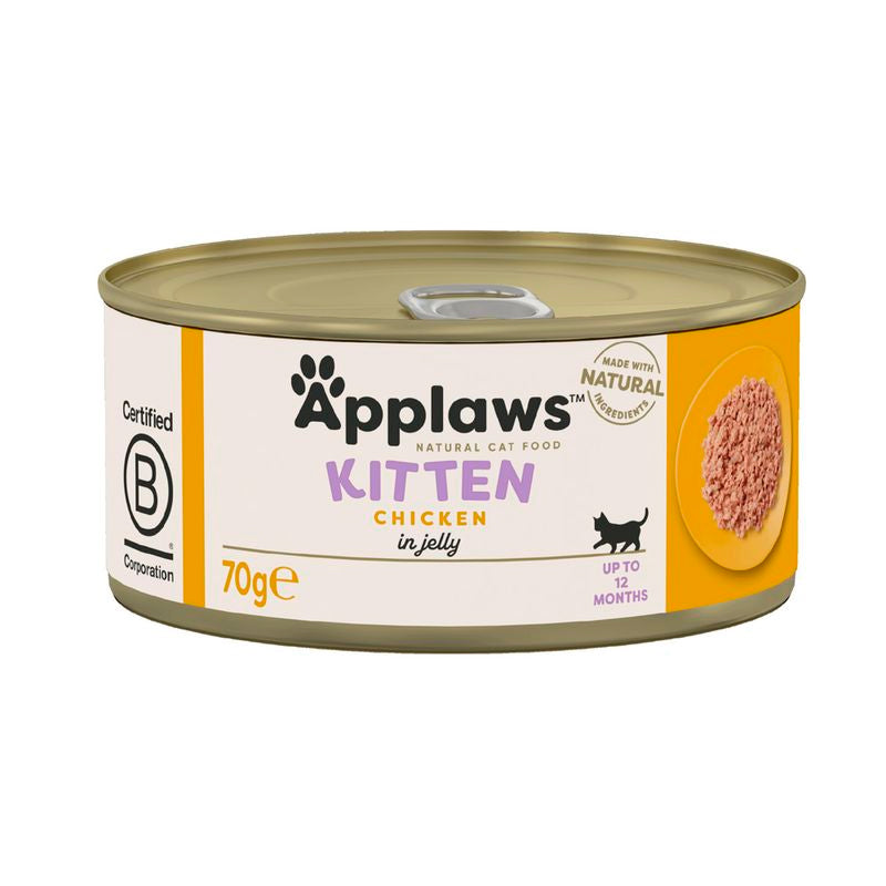 Lata de Pollo Comida húmeda para gatitos natural grain free- Applaws Cat 70 g