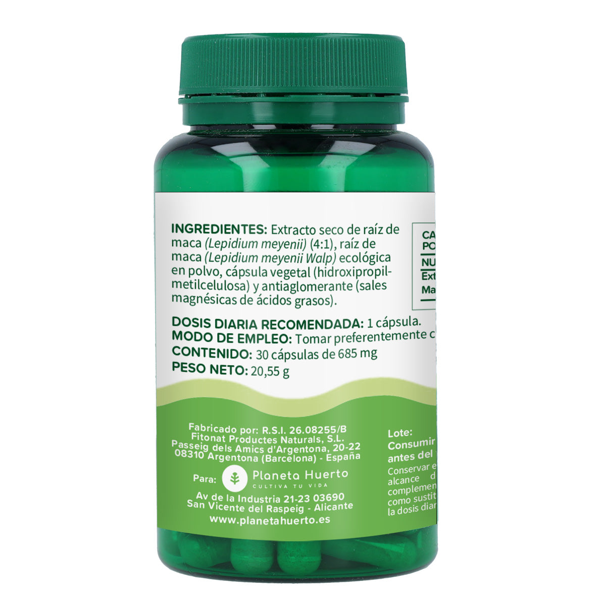 Maca andina 1500 mg Planeta Huerto 30 capsule vegetali