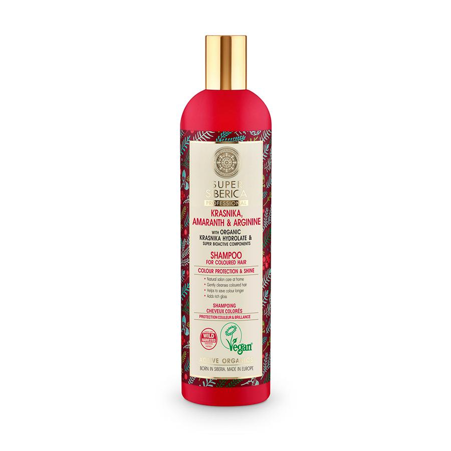 Shampooing pour cheveux colorés à la myrtille de Kambchatka, à l'amarante et à l'arginine Natura Siberica 400 ml