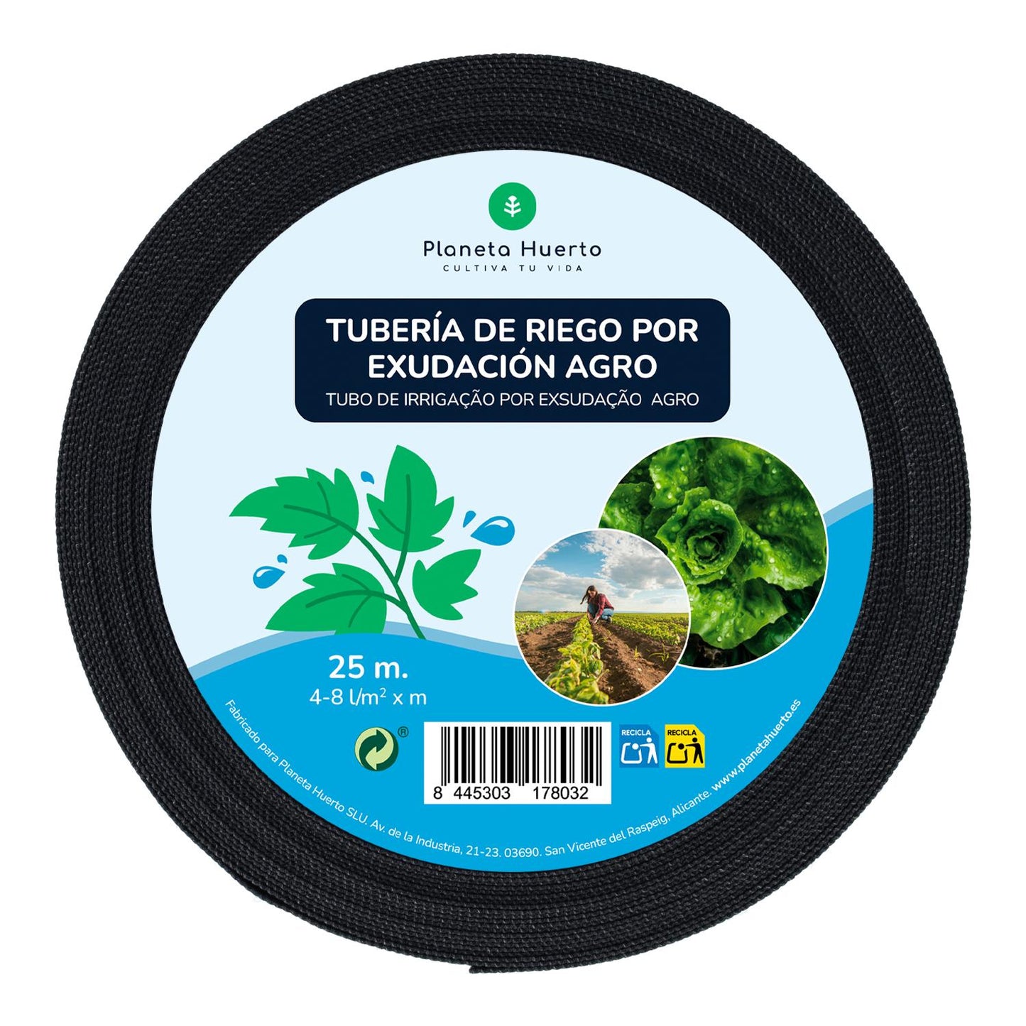 Rouleau d'exsudation Agro Planeta Huerto 25 m