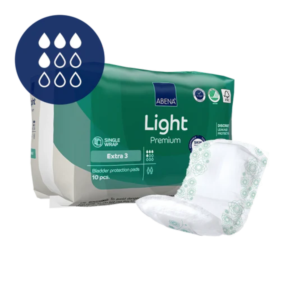 Light, Extra ABENA incontinence pads, 10 units