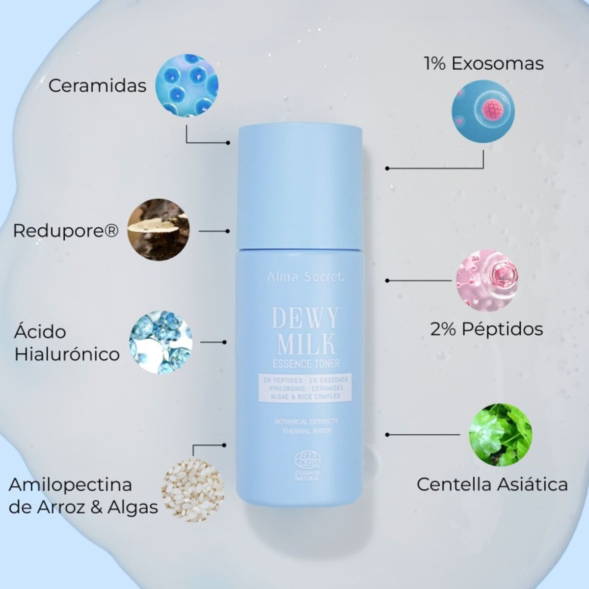 Dewy Milk Essence Toner Alma Secret 125 ml