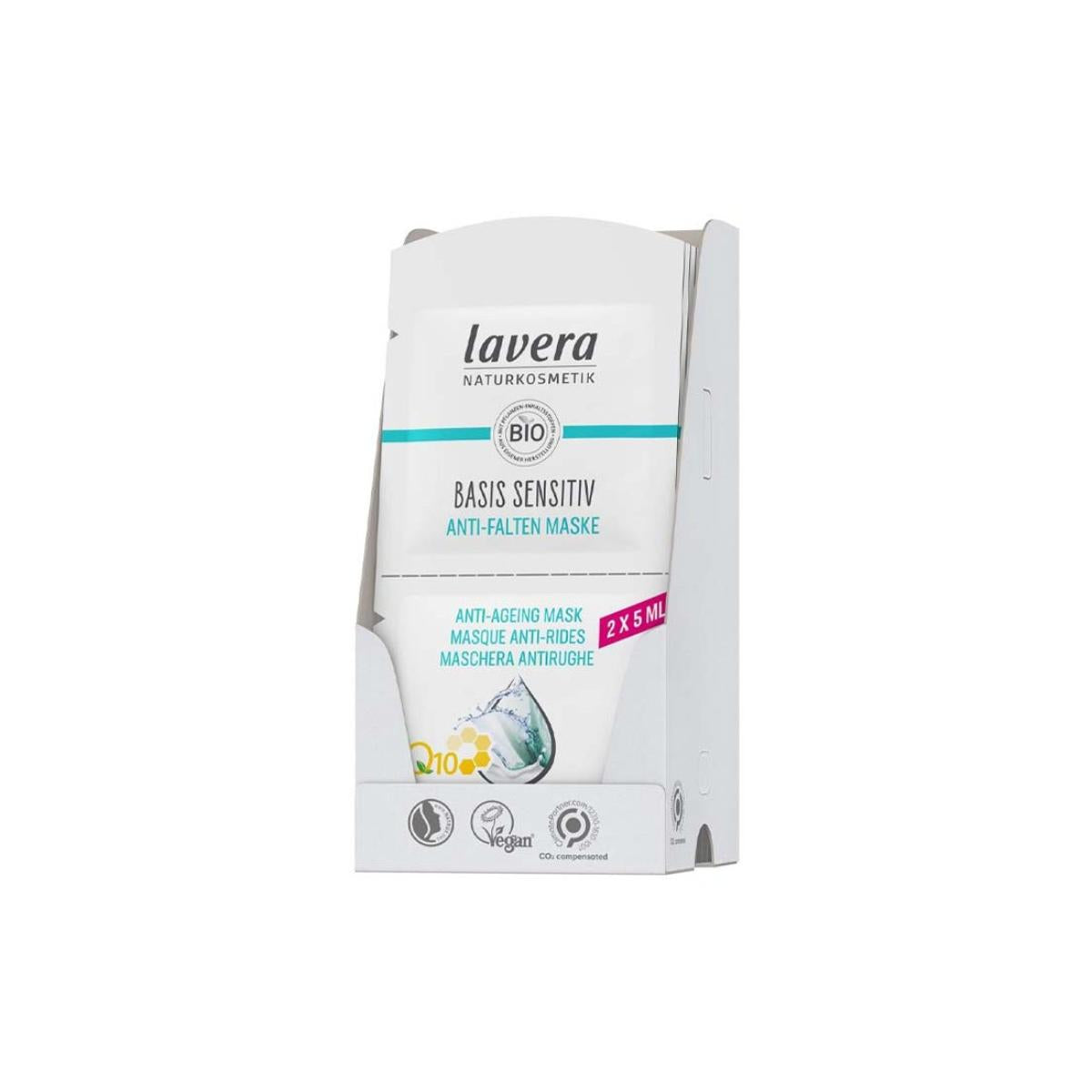 Ansiktsmask Q10 basis sensitiv, Lavera 2x5 ml