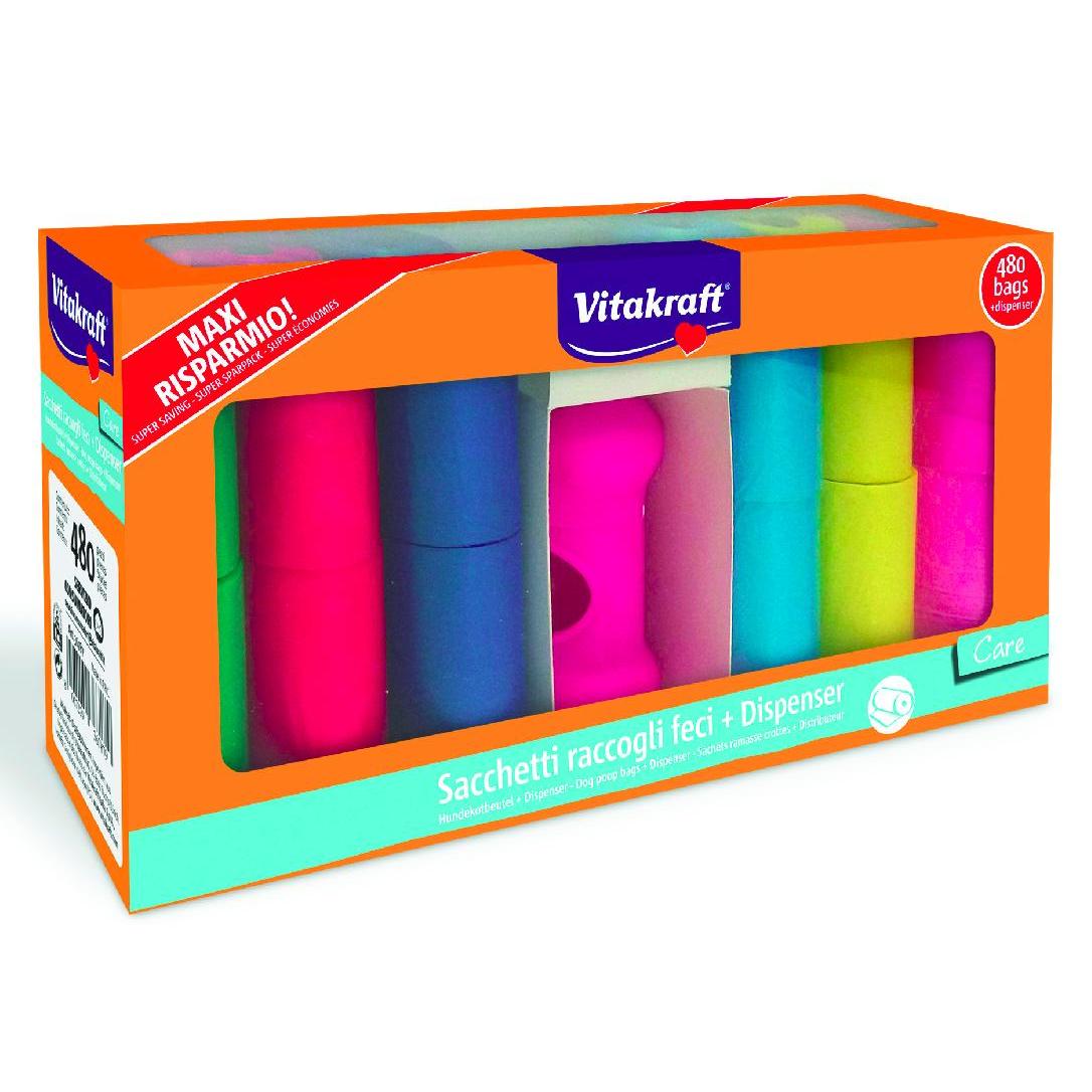 Vitakraft Opakowanie worków higienicznych na odchody 480 worków + dozownik