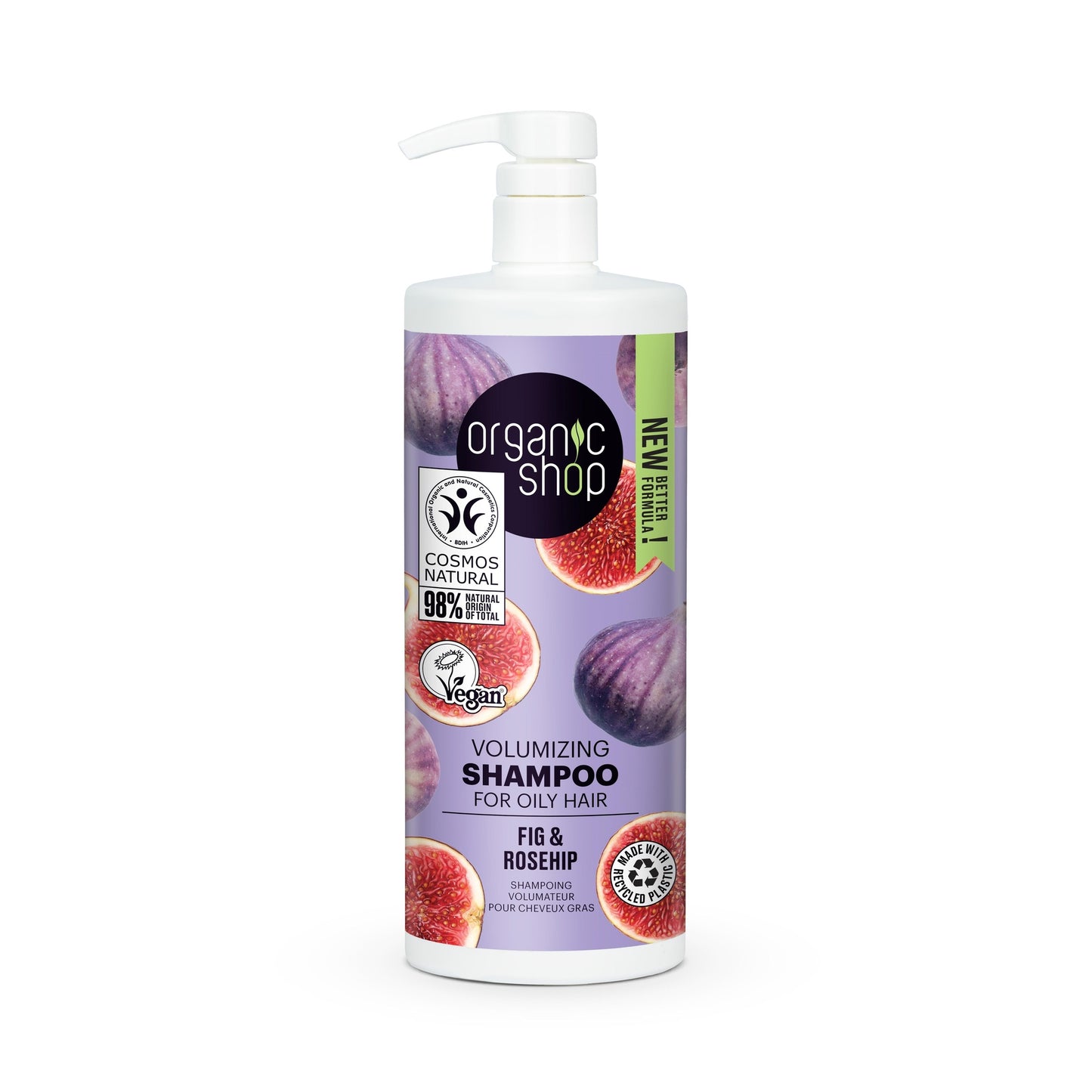 Volumenshampoo für fettiges Haar mit Feige und Hagebutte Organic Shop 1000 ml