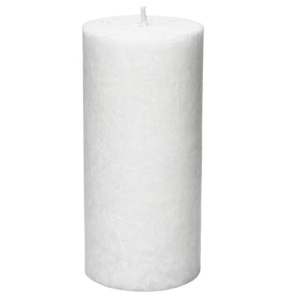 White pillar candle, La Rueda Natural