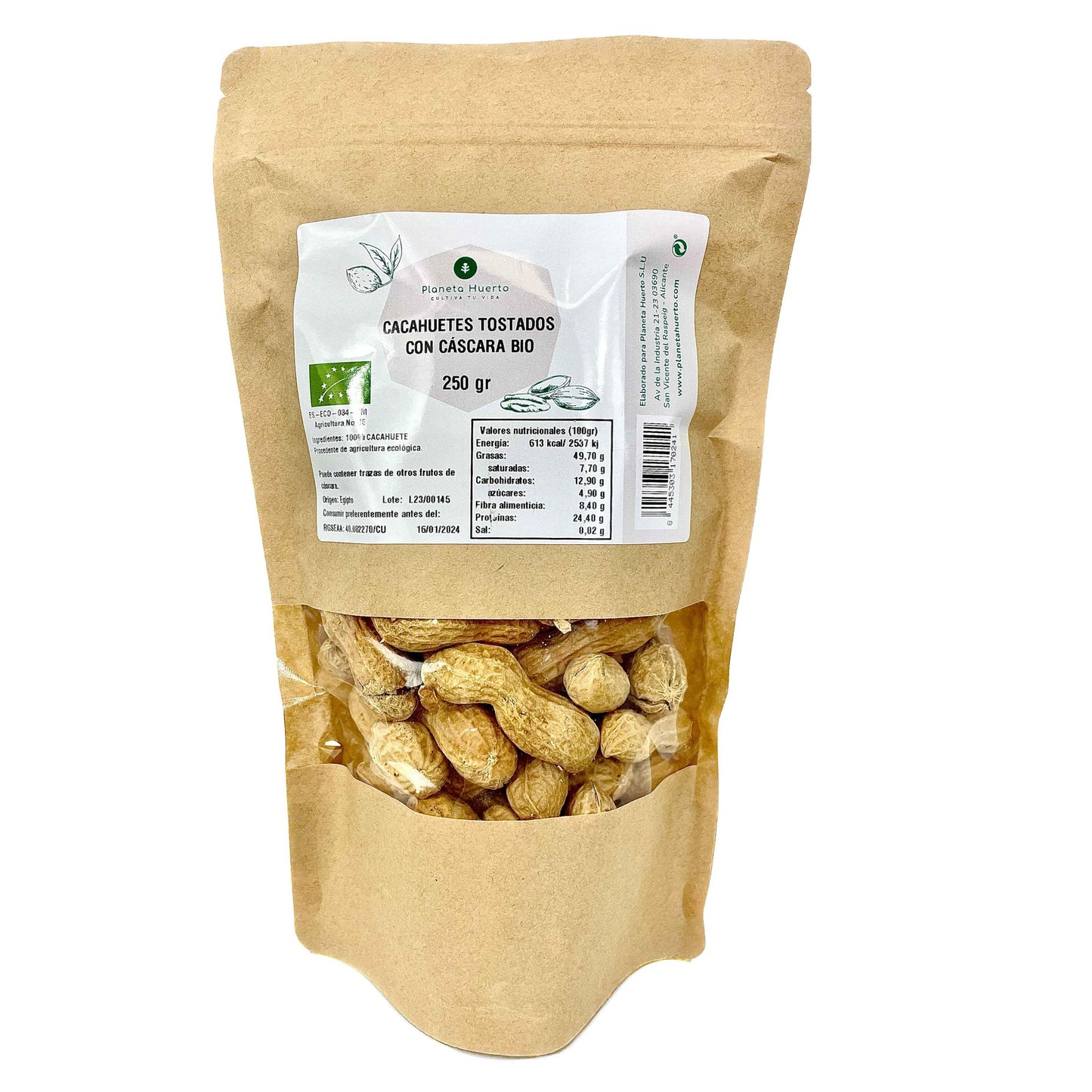 Cacahuètes grillées en coque ECO Planeta Huerto 250 g