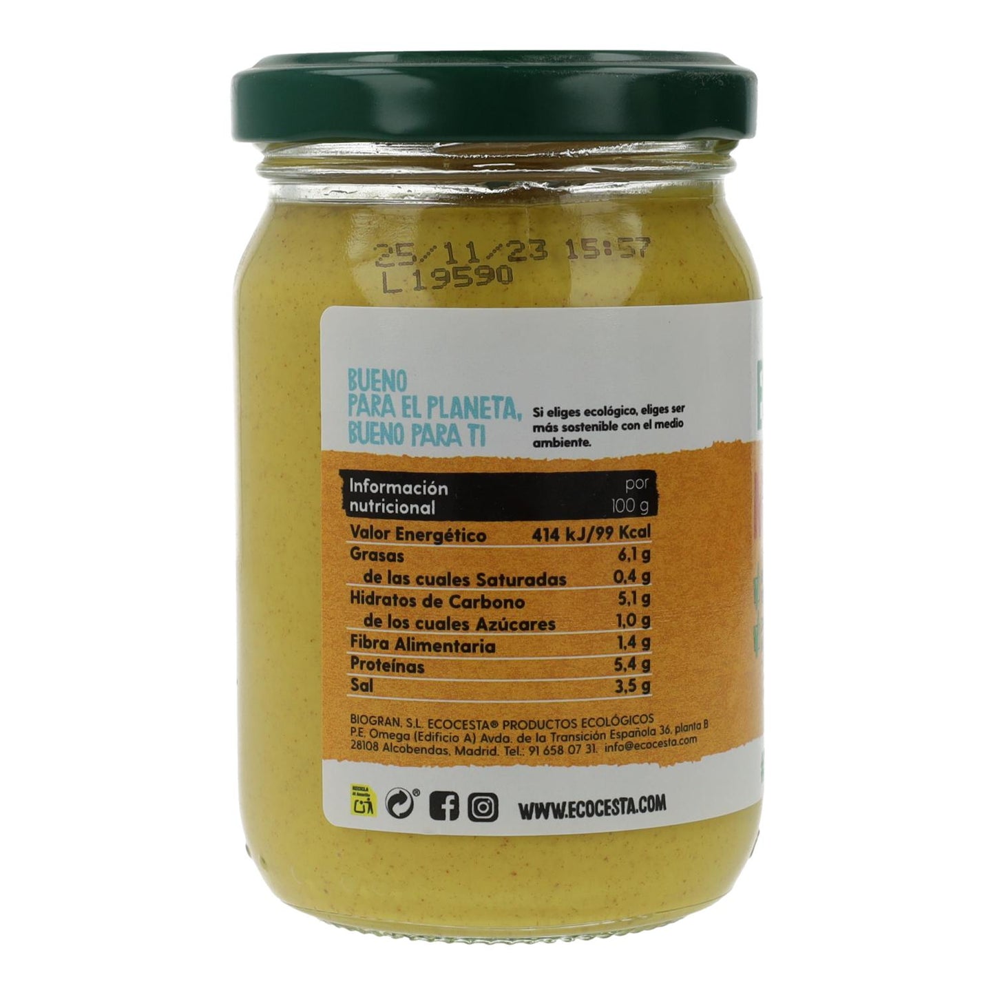 Organic mustard Ecocesta 200 g