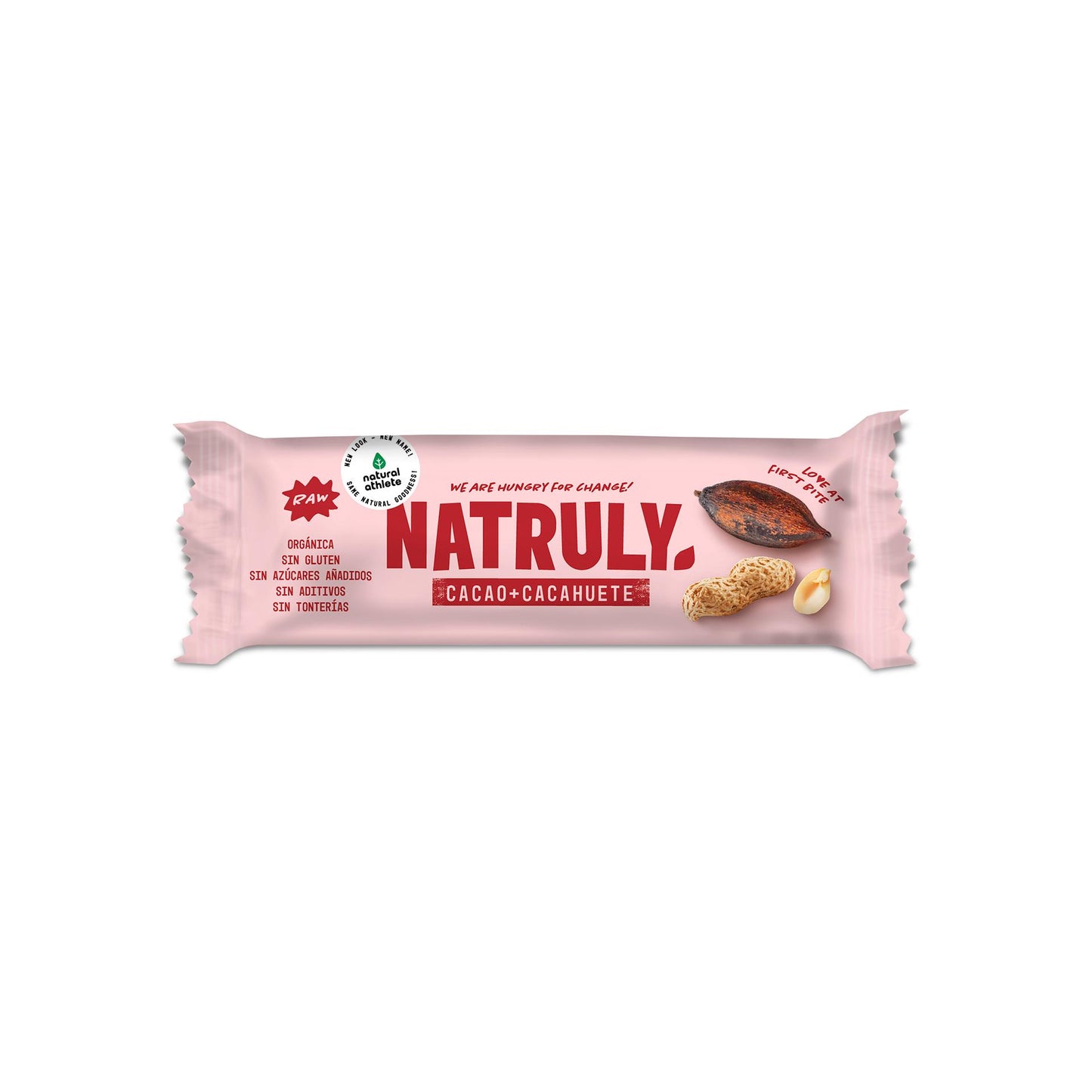 Raw kakao- och jordnötsbar Natruly 40 g