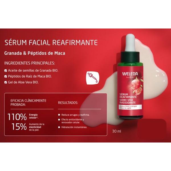 Weleda huduppstramande serum med granatäpple och maca-peptider 30 ml