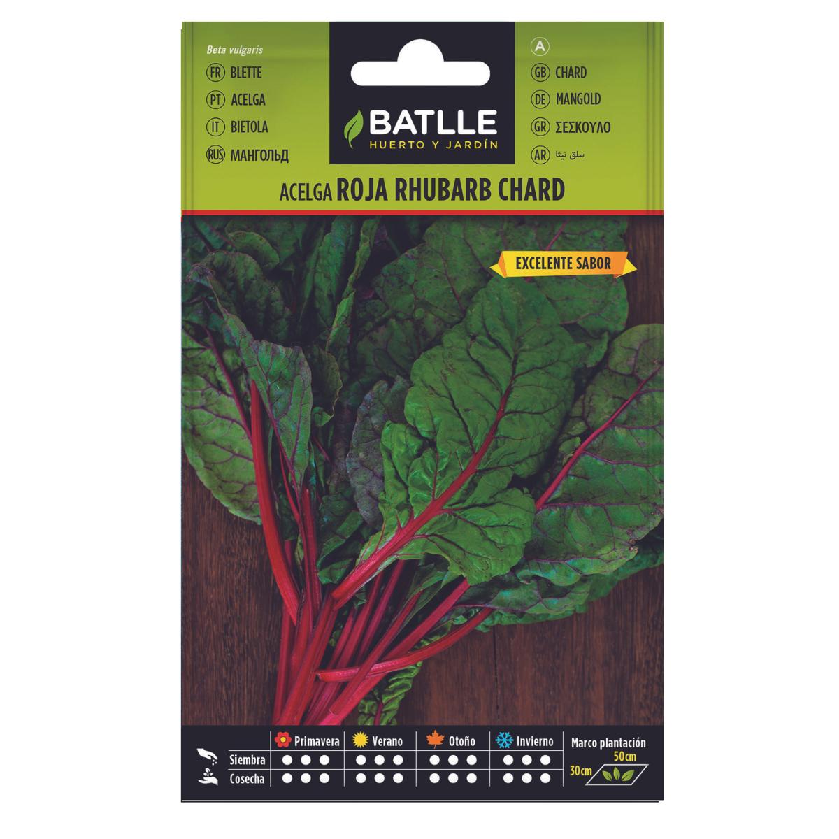 Graines de bette rouge Rhubarb Chard Batlle