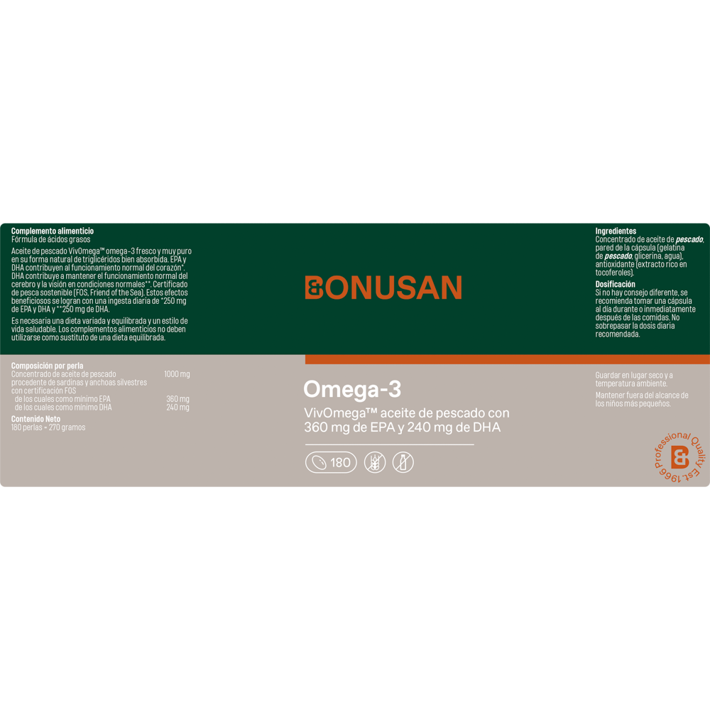 Pack of 2x Omega-3 Bonusan 180 capsules