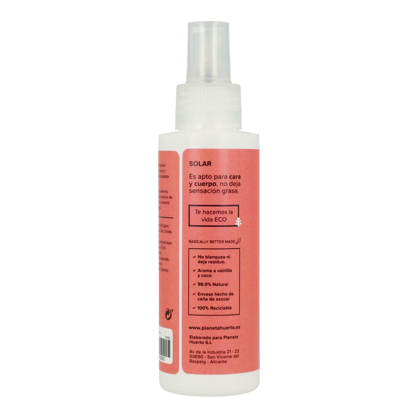 100% minerale zonnebrandcrème SPF 30 Planeta Huerto 125 ml
