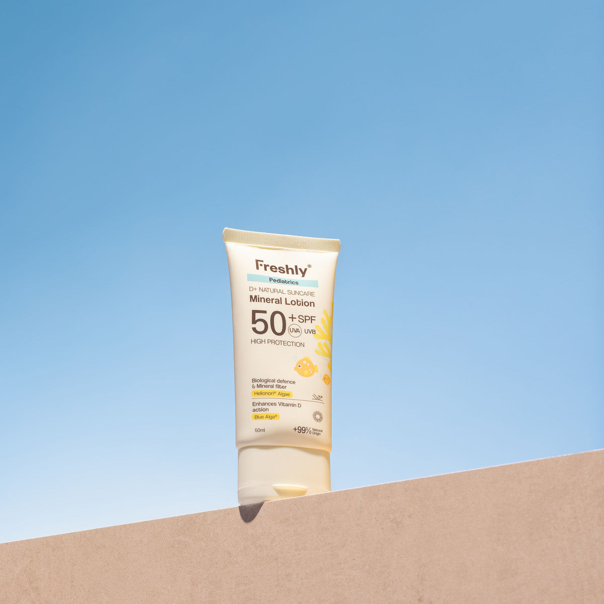 Pediatrics D+ Natural Suncare Mineral Lotion SPF50 Freshly Cosmetics 50 ml