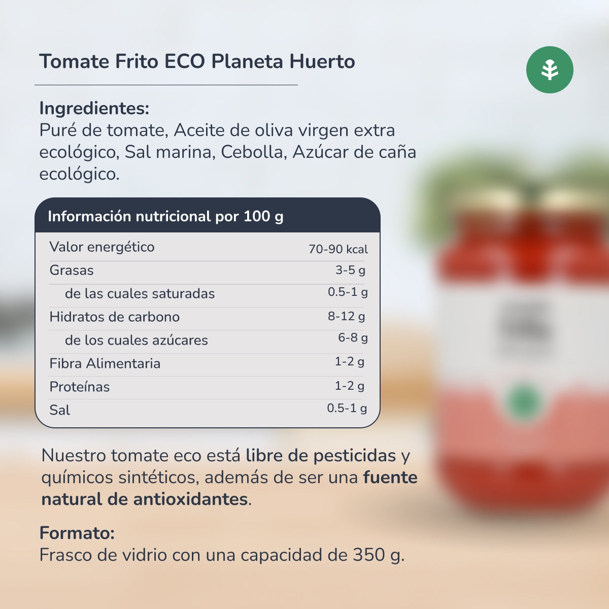 Tomate Frito ECO Planeta Huerto 350 g