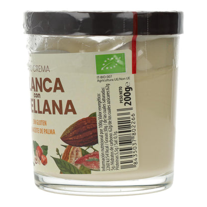 Crema bianca con nocciole biologiche Sol Natural 200 g