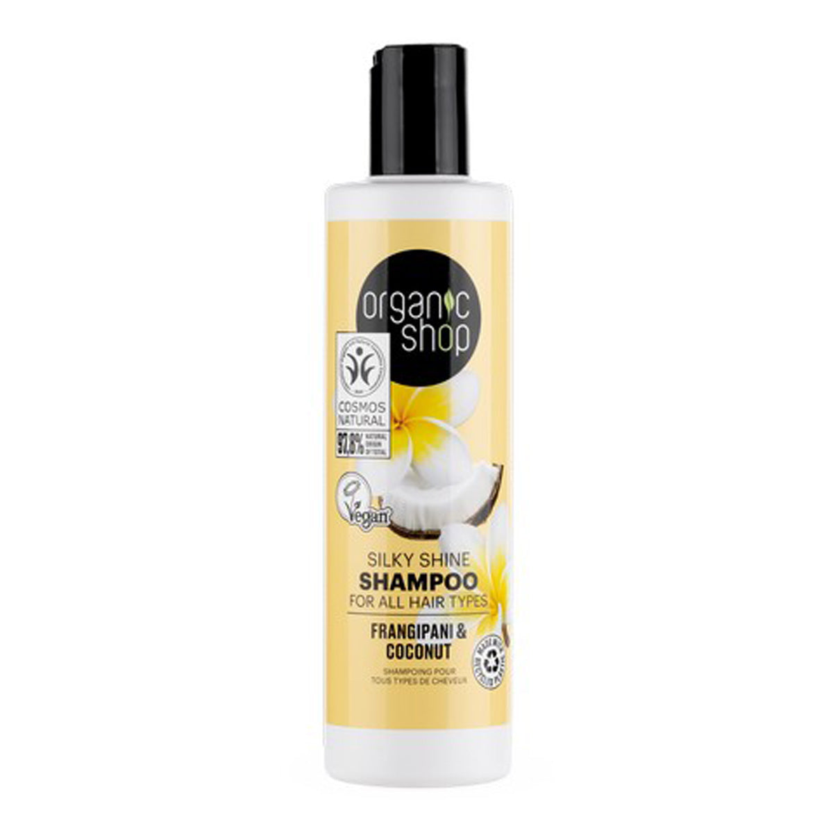 Organic Shop Franchipán and Coconut Shampoo for All Hair Types, 280 ml