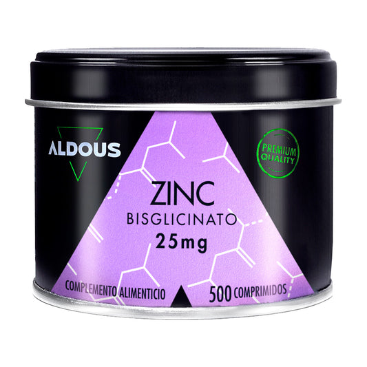 Bisglycinate de zinc 25 mg, Aldous, 500 comprimés