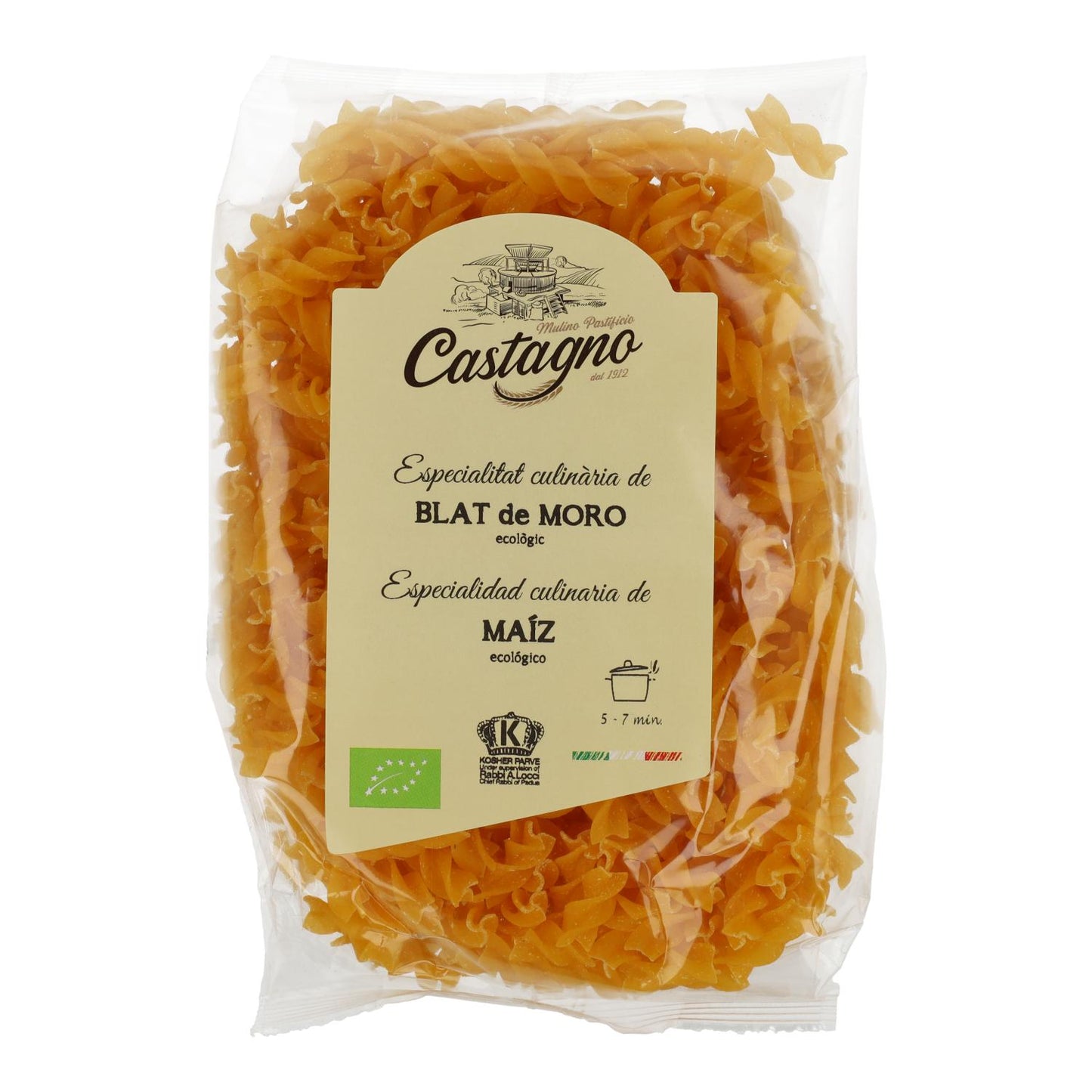 Ökologische Mais-Spiralen Castagno 250 g