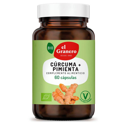 Curcuma + Pepe BIO El Granero, 60 capsule