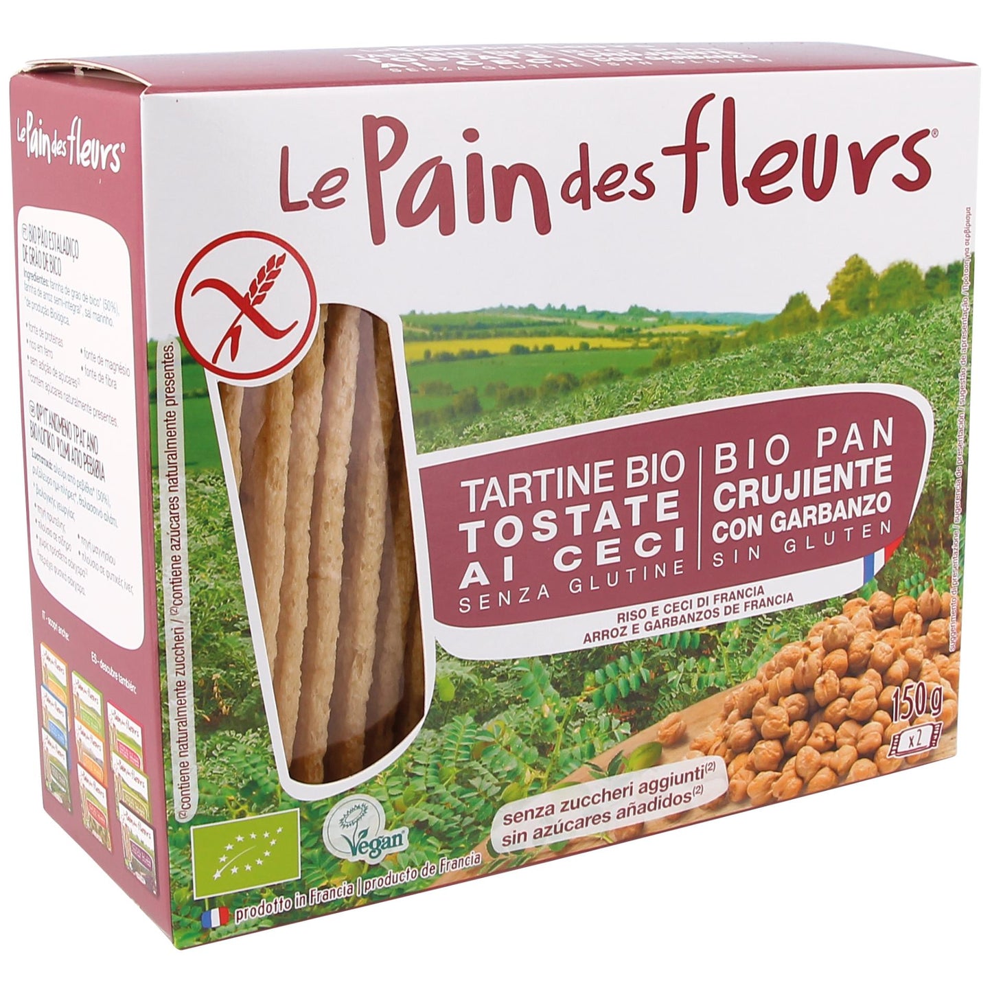 Crackers croustillants aux pois chiches BIO sans gluten Le pain de fleurs 150 g