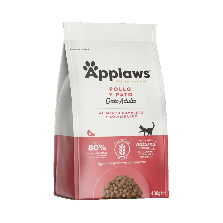 Applaws Cat Dry Adulte Poulet et Canard 400 g Croquettes naturelles pour chats sans céréales