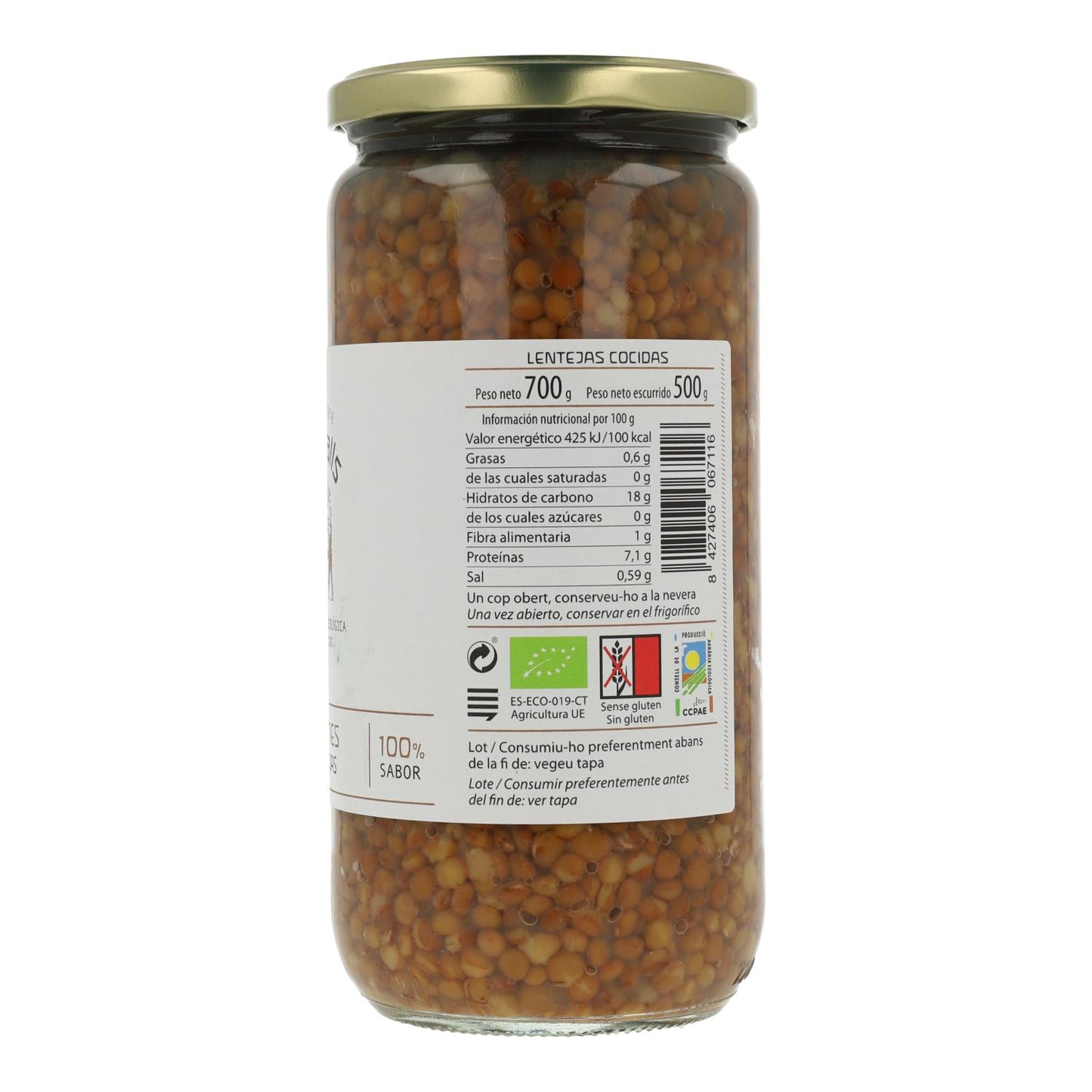 Cal Valls Bio-gekochte Linsen 500 g