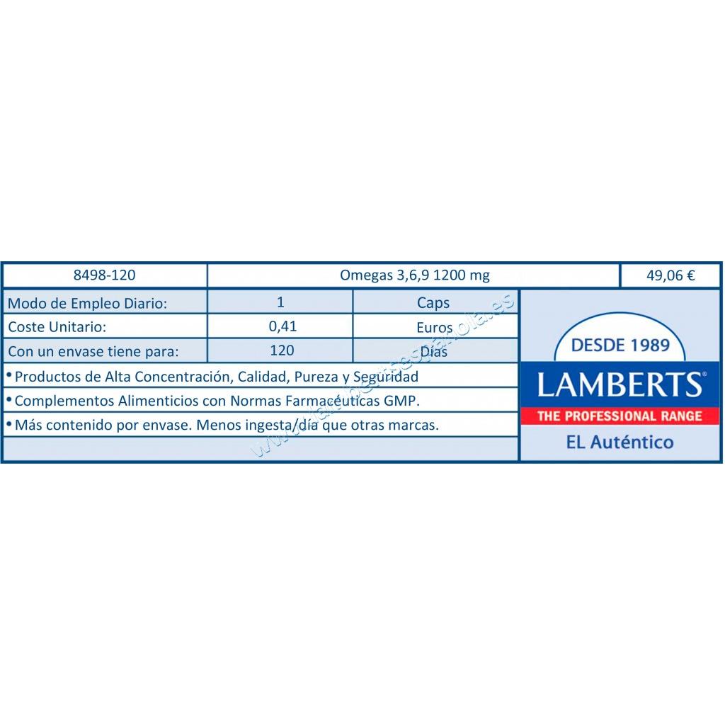 2x Omega 3-6-9 med vitamin D3 Lamberts 120 kapslar