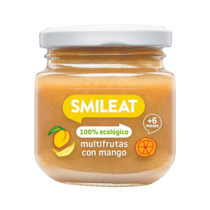 Multifruktburk med ekologisk mango +6 månader Smileat 130 g