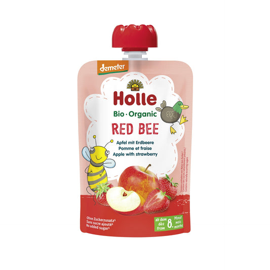 RED BEE - Appel en aardbei (vanaf 8 maanden) Eco/Dem Holle 100 g