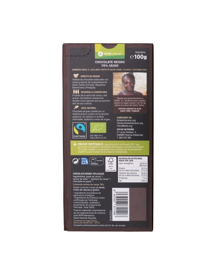 Tableta chocolate negro 70% Bio Tierra Madre 100g
