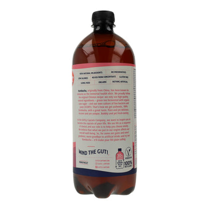 Kombucha-dryck BIO hallon Captain Kombucha 1 L