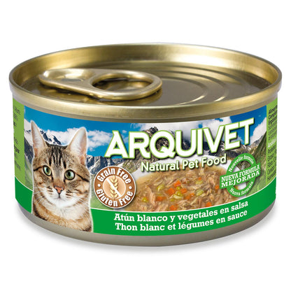 Weißer Thunfisch und Gemüse in Sauce Arquivet 80 g Nassfutter für Katzen