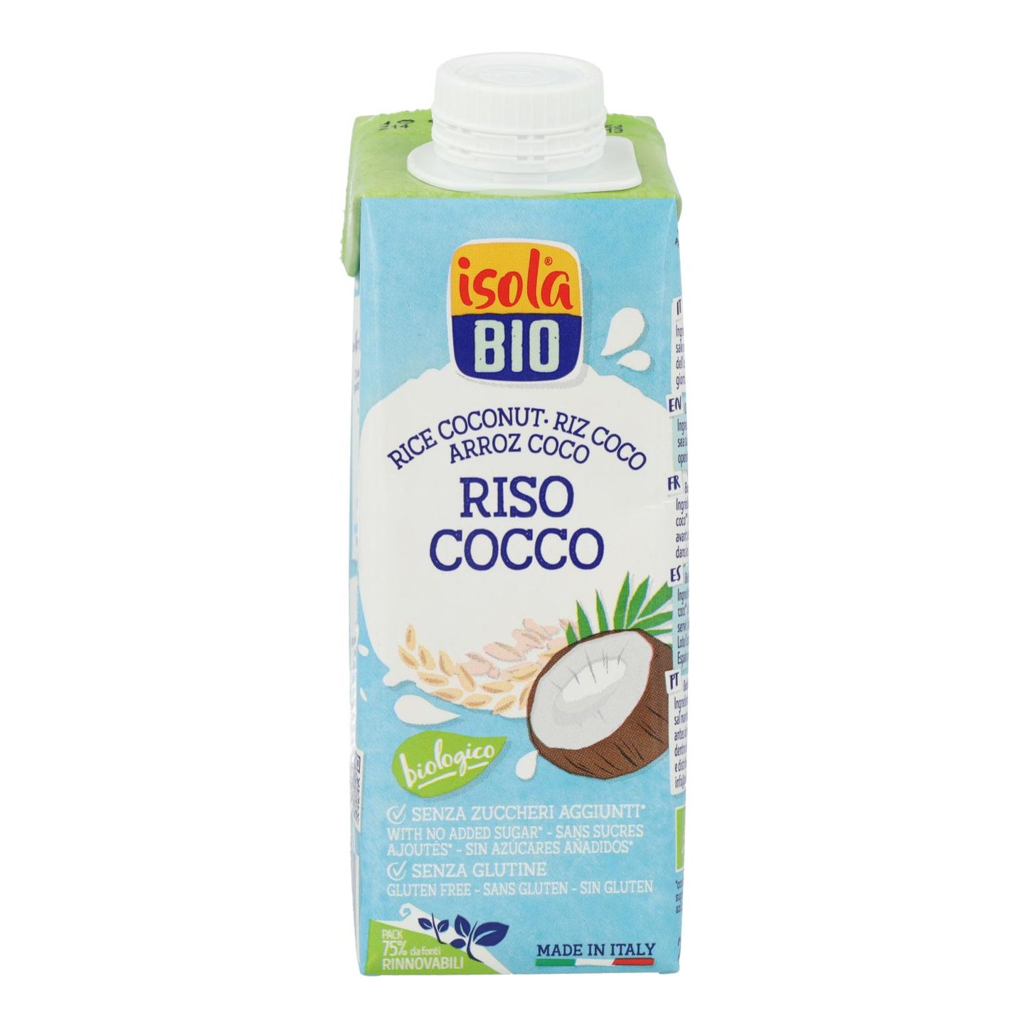 Boisson au riz et à la noix de coco biologique Bio Isola BIO 250 ml