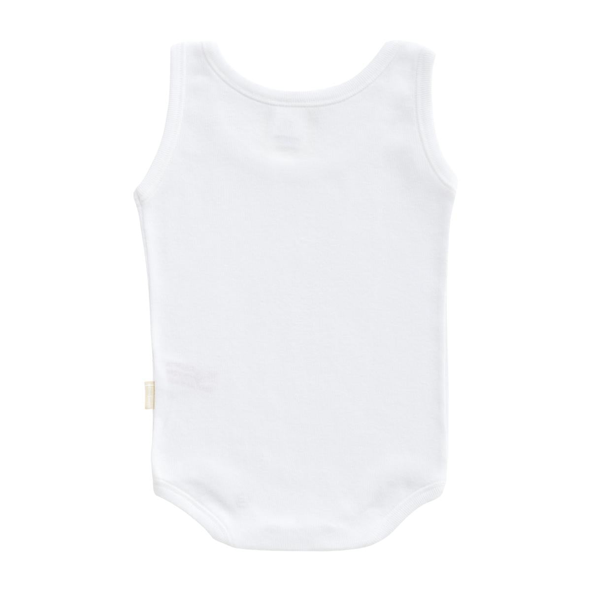 White sleeveless sports bodysuit, size 18