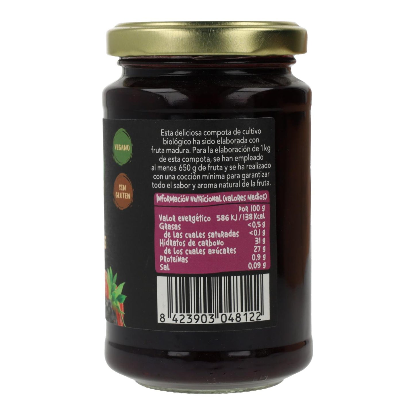 Compote de fruits rouges BIO Biocop 265 g