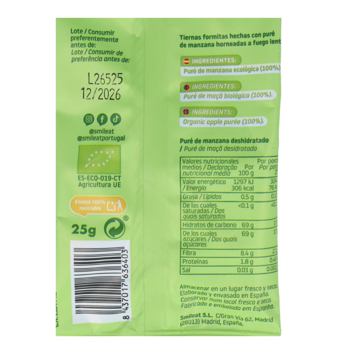 Bio-Apfelsnack 25 g, Triboo