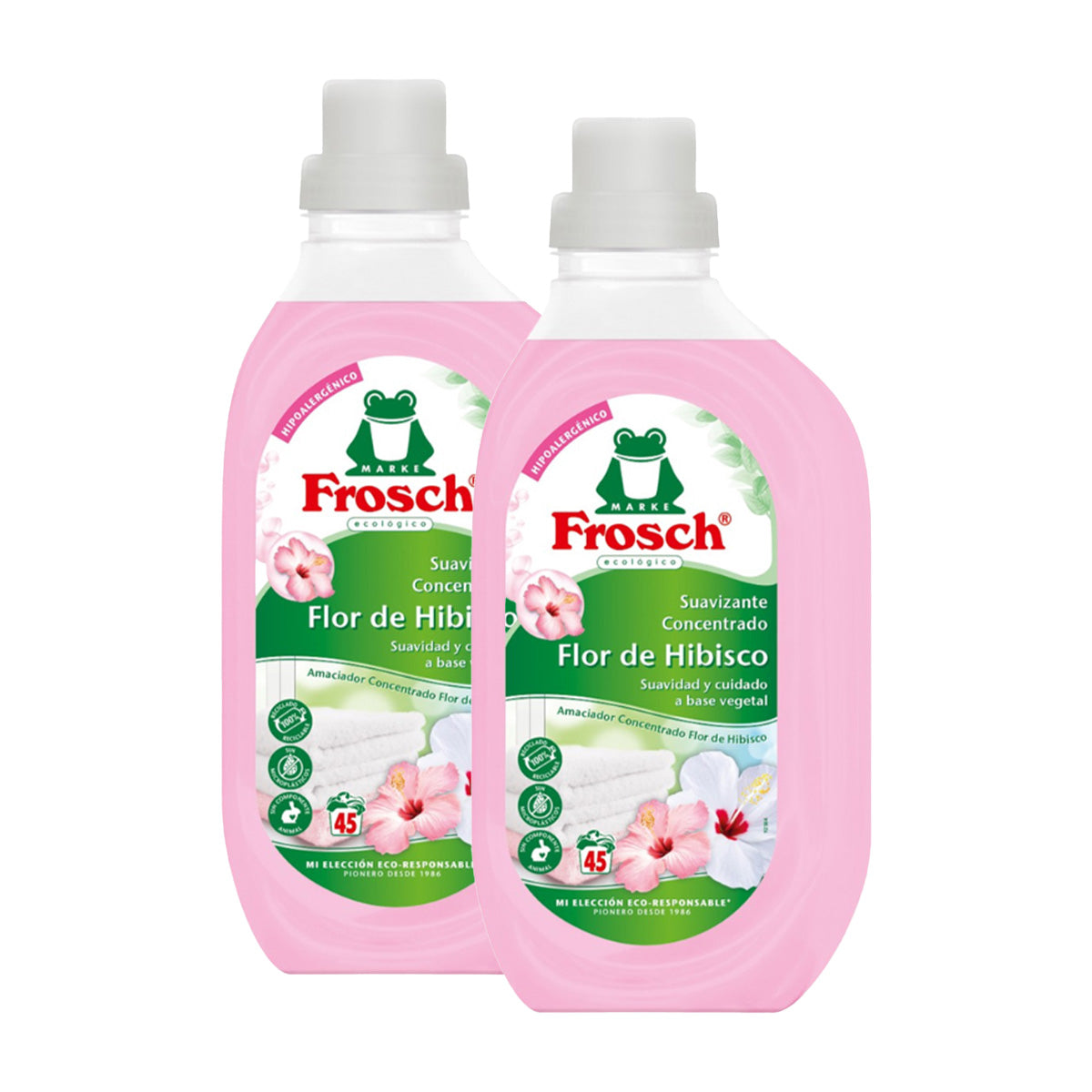 Zestaw 2x płyn do płukania tkanin Frosch o zapachu hibiskusa 900 ml
