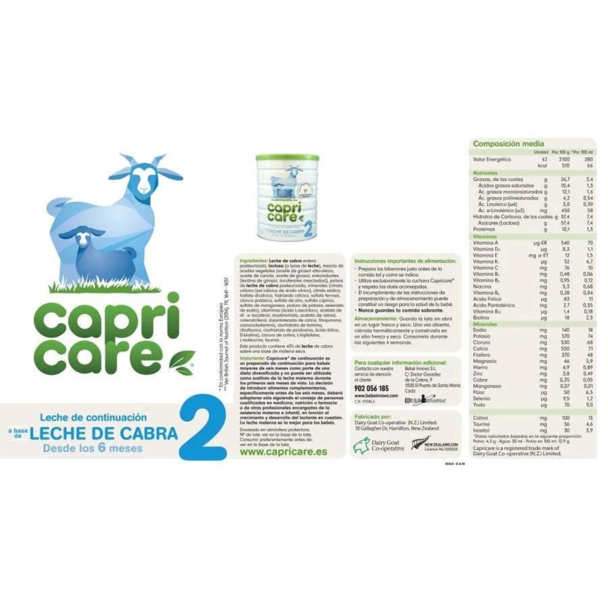 Mleko kozie, mleko następcze 2 Capricare 800 g