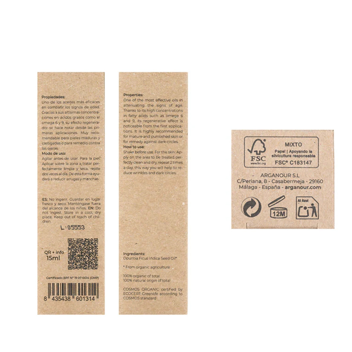 Czysty olej z nasion opuncji figowej Bio Arganour 15 ml