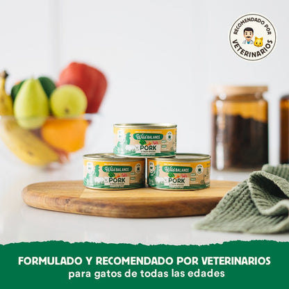 Pack porc et légumes BARF pour chats 6 x 120 g Wild Balance