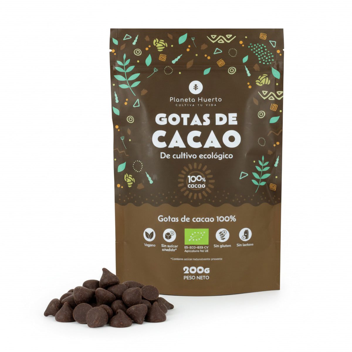 Chokladdroppar 100% kakao ECO Planeta Huerto 200 g