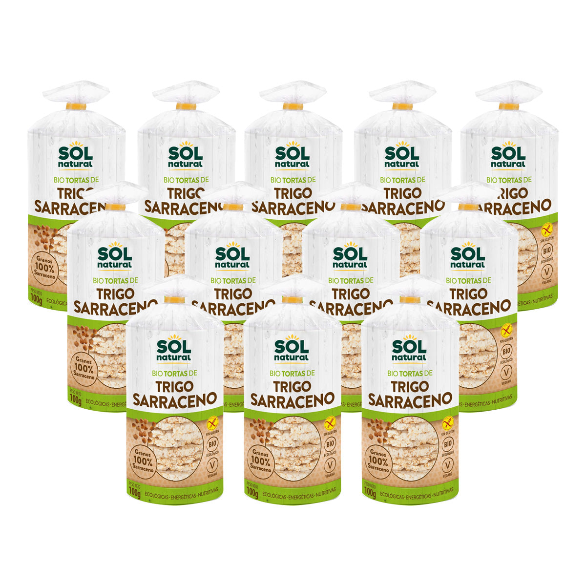 Opakowanie 12x bezglutenowe naleśniki z kaszy gryczanej bio Sol Natural 100 g
