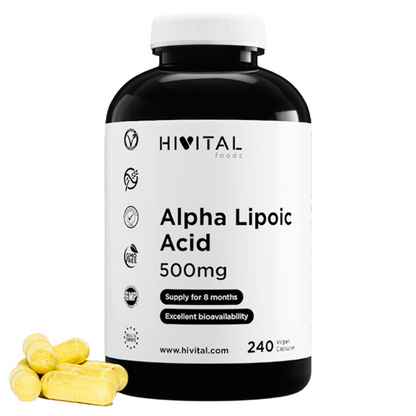 Alpha Lipoic Acid 500 mg Hivital 240 vegan capsules