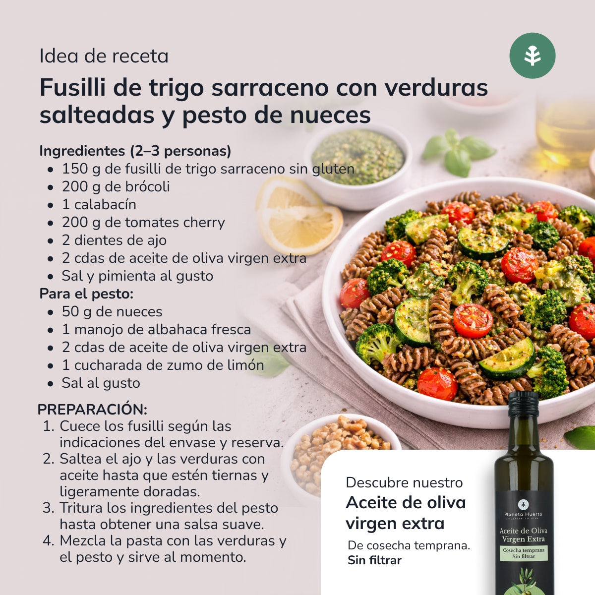 Spirale z kaszy gryczanej ECO bezglutenowe Planeta Huerto 500 g