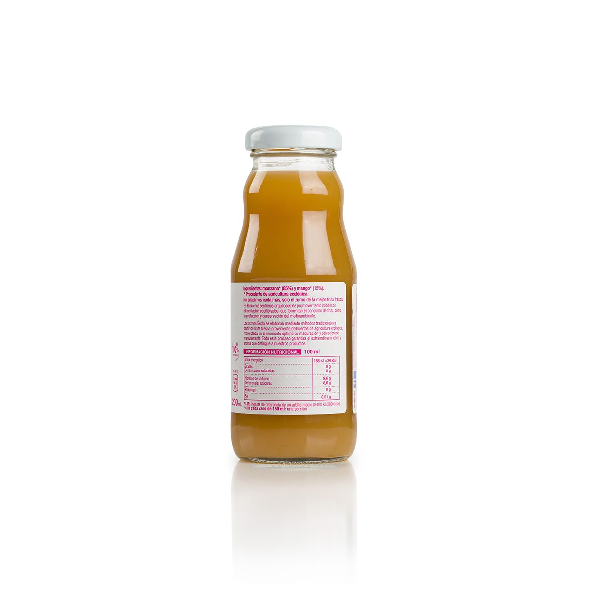100 % biologischer Apfel-Mango-Saft Ékolo 200 ml